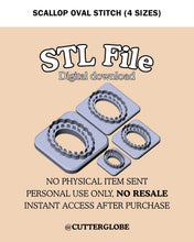 Load image into Gallery viewer, Scallop Oval Stitch STL (4 Sizes)