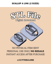 Load image into Gallery viewer, Scallop A Link STL (2 Sizes)