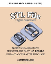 Load image into Gallery viewer, Scallop Arch C Link STL (2 Sizes)