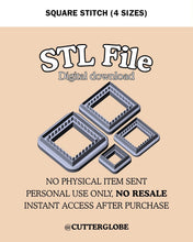 Load image into Gallery viewer, Square Stitch STL (4 Sizes)