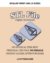Load image into Gallery viewer, Scallop Drop Link STL (2 Sizes)