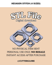 Load image into Gallery viewer, Hexagon Stitch STL (4 Sizes)