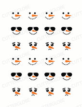 Load image into Gallery viewer, Christmas 095 Transfer (Indiv Snowmen Faces)