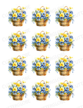 Load image into Gallery viewer, Floral 106 Transfer (Blue Yellow Basket)