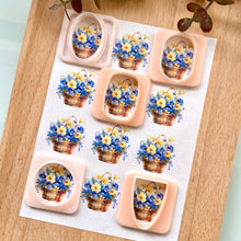 Load image into Gallery viewer, Floral 106 Transfer (Blue Yellow Basket)