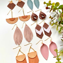Load image into Gallery viewer, Double Feather Leather Dupe