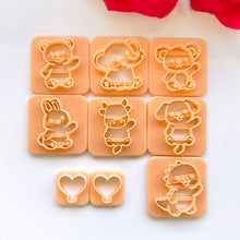 Load image into Gallery viewer, Animal Heart Balloon Bookmark Cutters Bundle of 7 (9 Cutters)