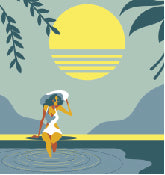 Load image into Gallery viewer, Girl Poolside 001 Transfer (MC)