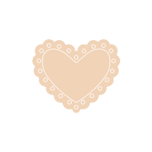 Load image into Gallery viewer, Scallop Heart Dotted Frame