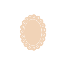 Load image into Gallery viewer, Scallop Oval Dotted Frame