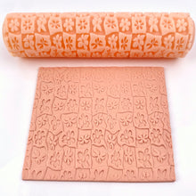 Load image into Gallery viewer, Wavy Flower Grid Texture Roller