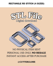 Load image into Gallery viewer, Rectangle Rd Stitch STL (4 Sizes)
