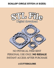 Load image into Gallery viewer, Scallop Circle Stitch STL (4 Sizes)
