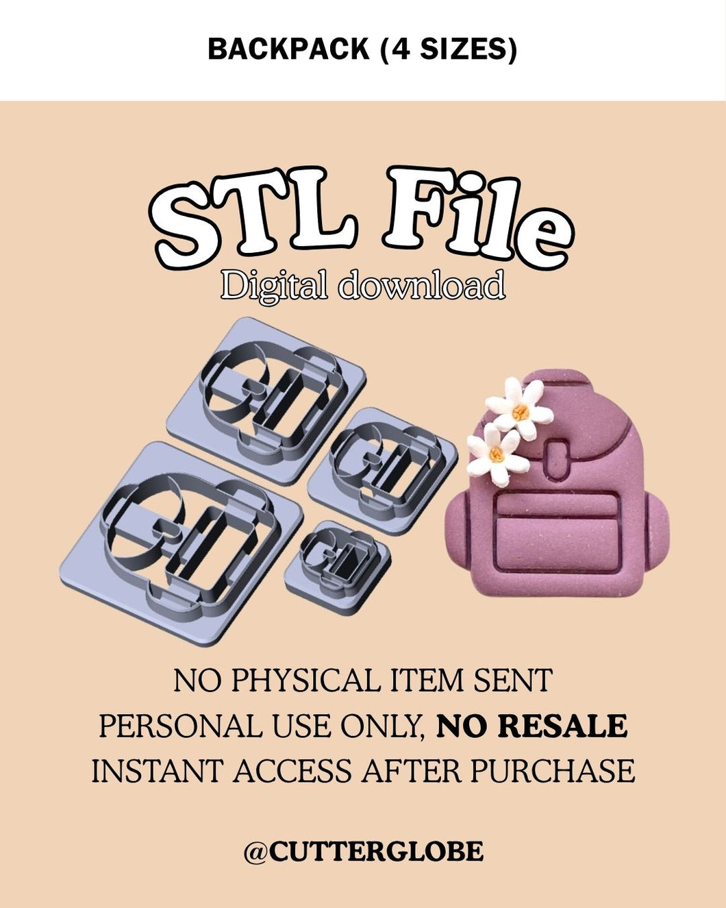 Backpack STL (4 Sizes) – Cutterglobe
