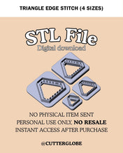 Load image into Gallery viewer, Triangle Edge Stitch STL (4 Sizes)
