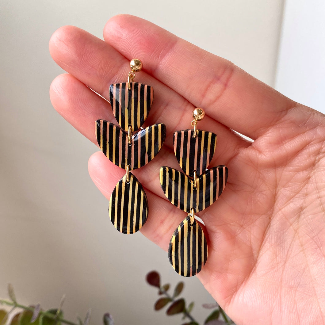 Black Striped Dangles