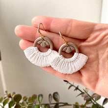 Load image into Gallery viewer, Circle Faux Macrame Dangles
