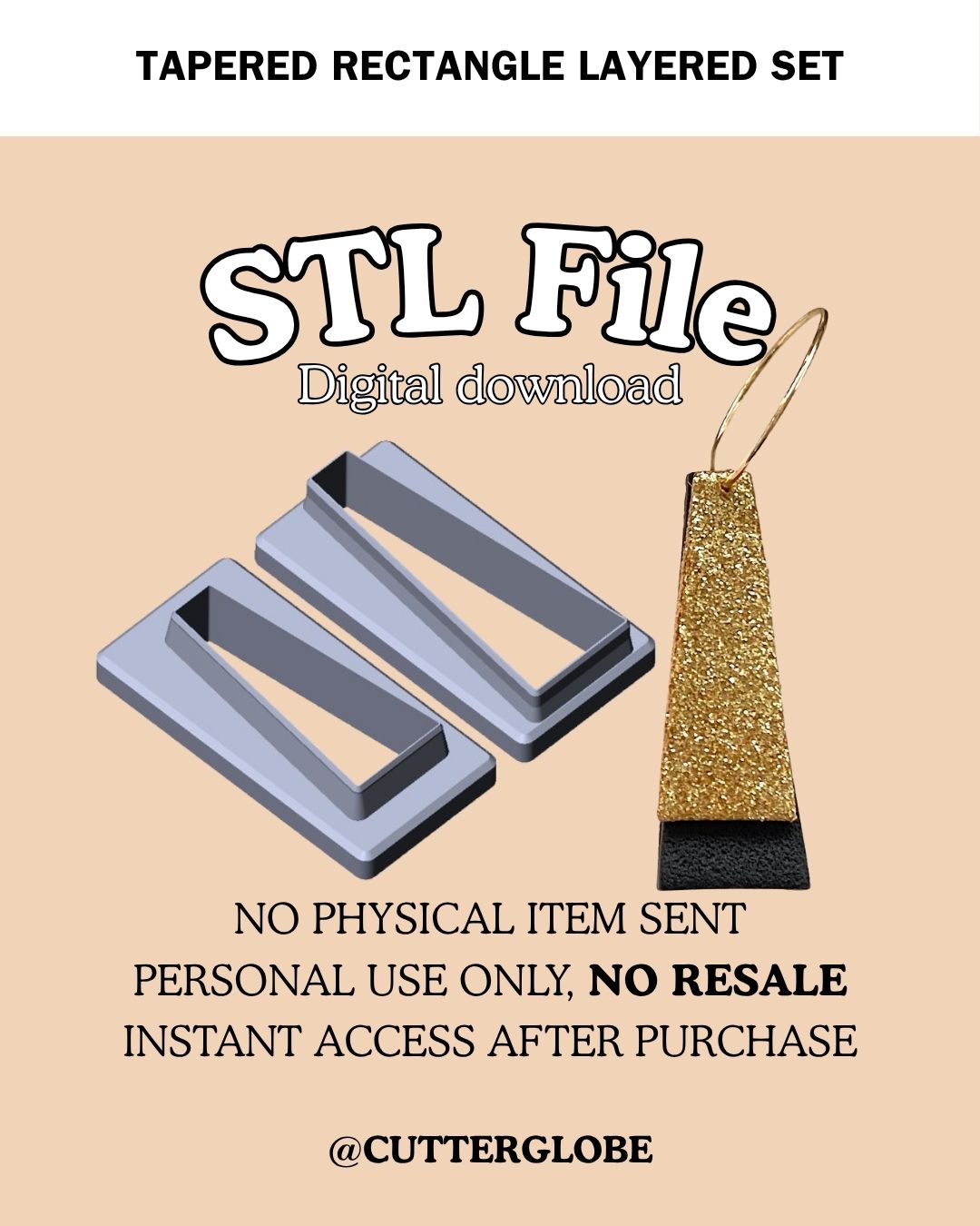 Tapered Rectangle Layered Set STL – Cutterglobe