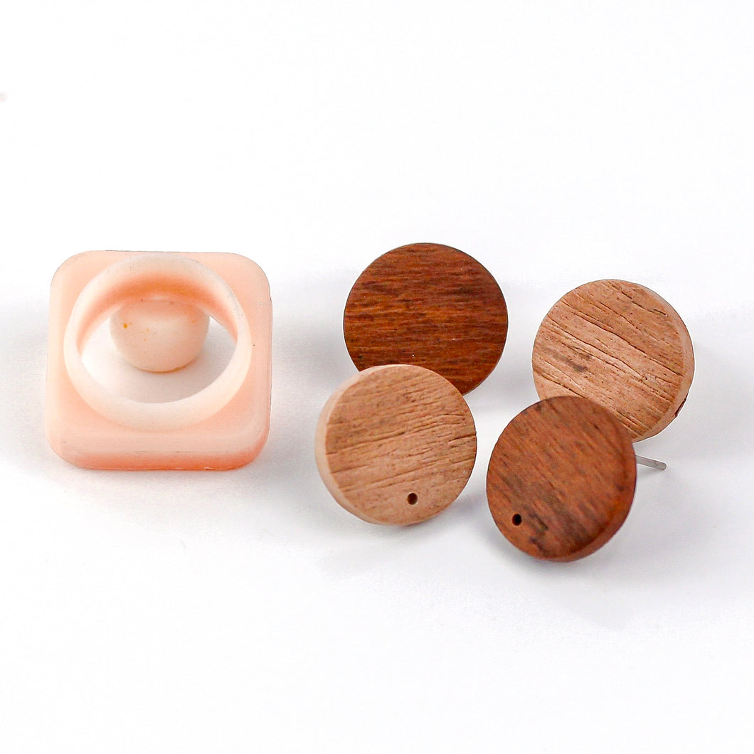 Circle Stud Wood Dupe