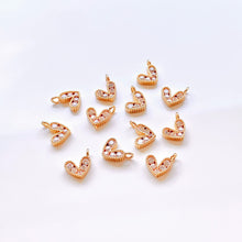 Load image into Gallery viewer, CZ Skinny Heart Charm (10 pcs)
