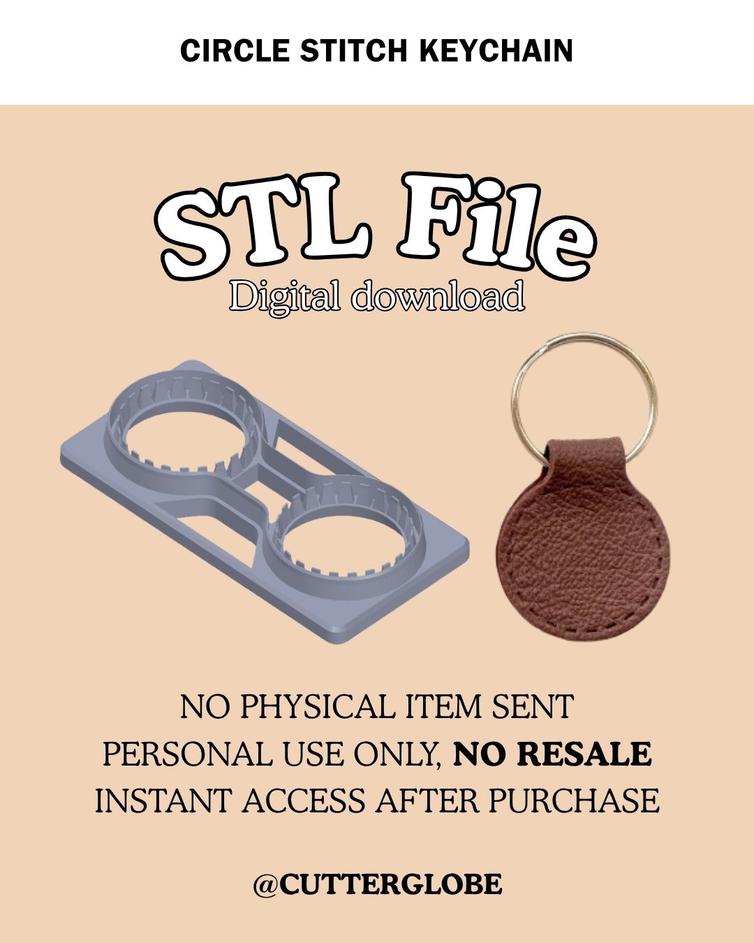 Circle Stitch Keychain STL – Cutterglobe