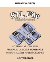 Load image into Gallery viewer, Luggage STL (4 Sizes)
