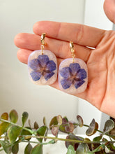 Load image into Gallery viewer, Translucent Blue Pressed Dangles
