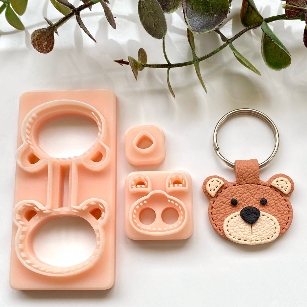 Bear Stitch Keychain Set