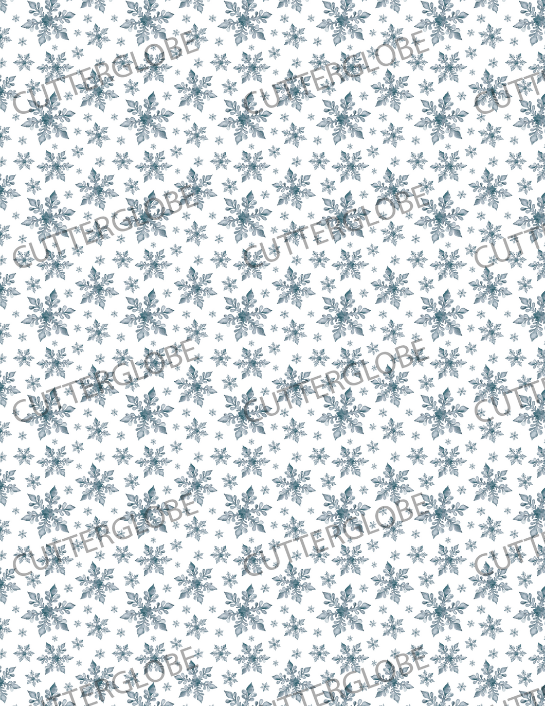 Christmas 014 Transfer (Blue Snowflakes)