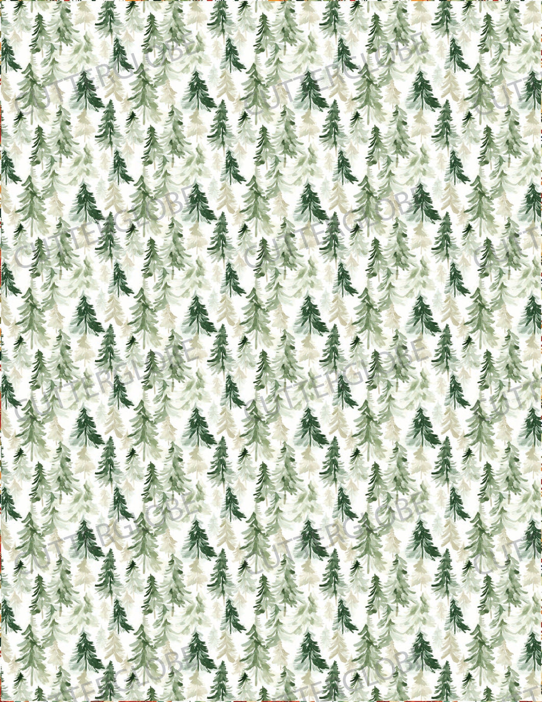 Christmas 064 Transfer (Watercolor Trees)