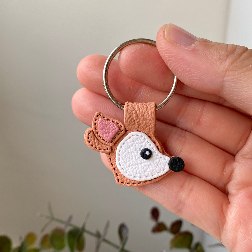 Deer Faux Leather Keychain