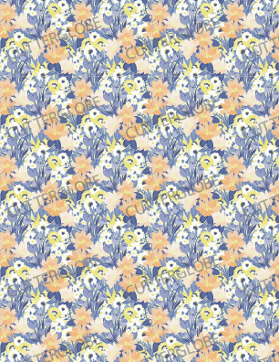 Floral 015 Transfer (Blue-Purple Pastel)