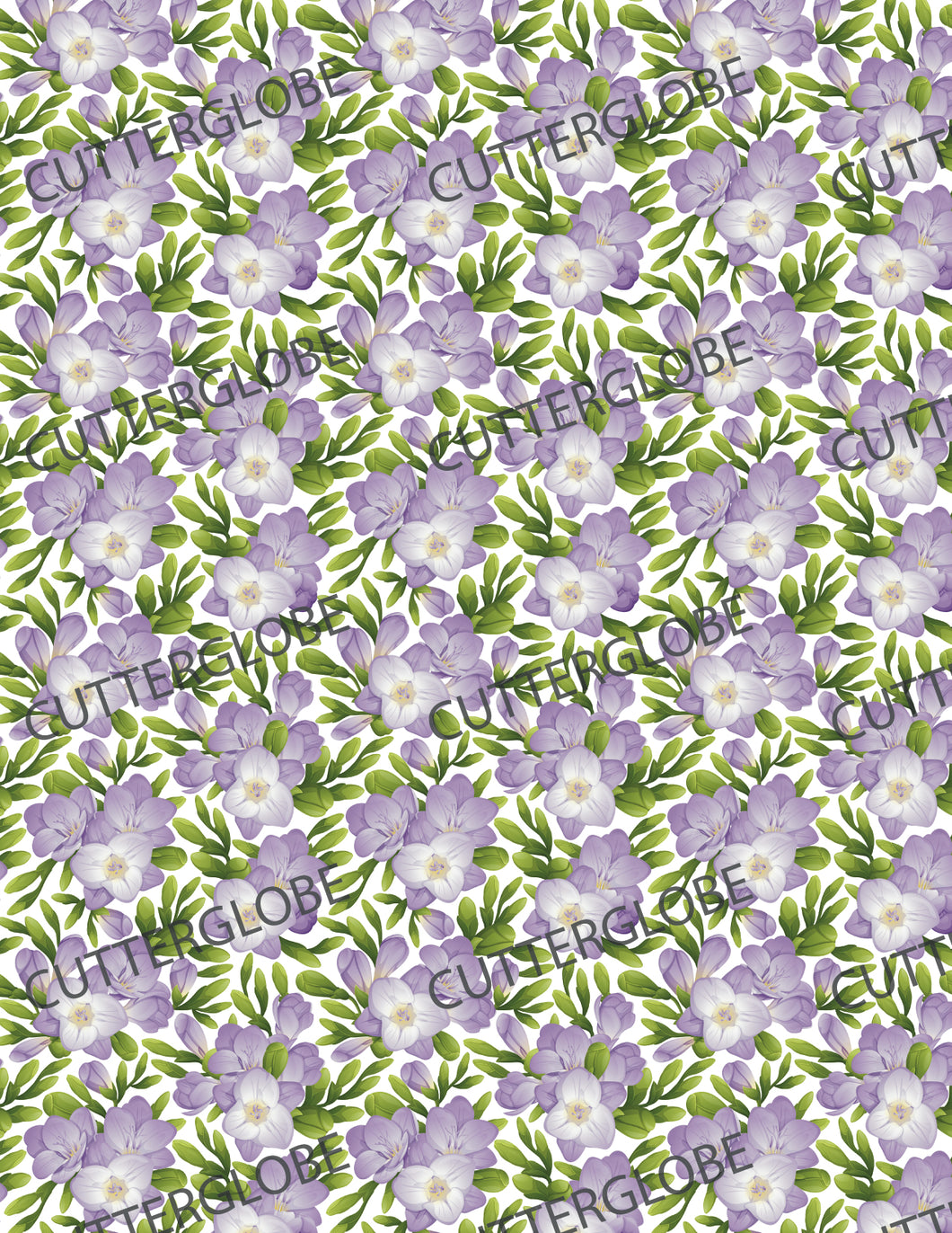 Floral 031 Transfer (Purple Green)