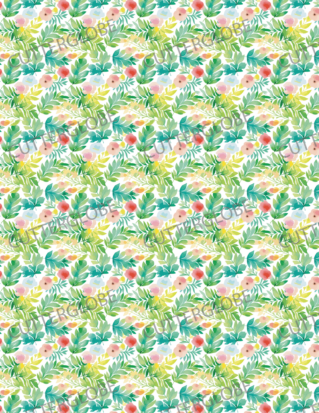 Floral 044 Transfer (Watercolor Leafy)