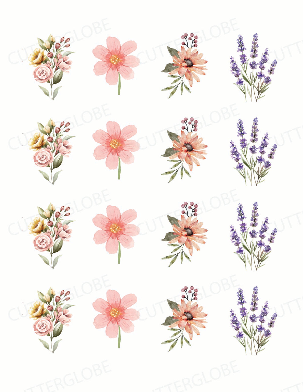 Floral 110 Transfer (Tea Bag)