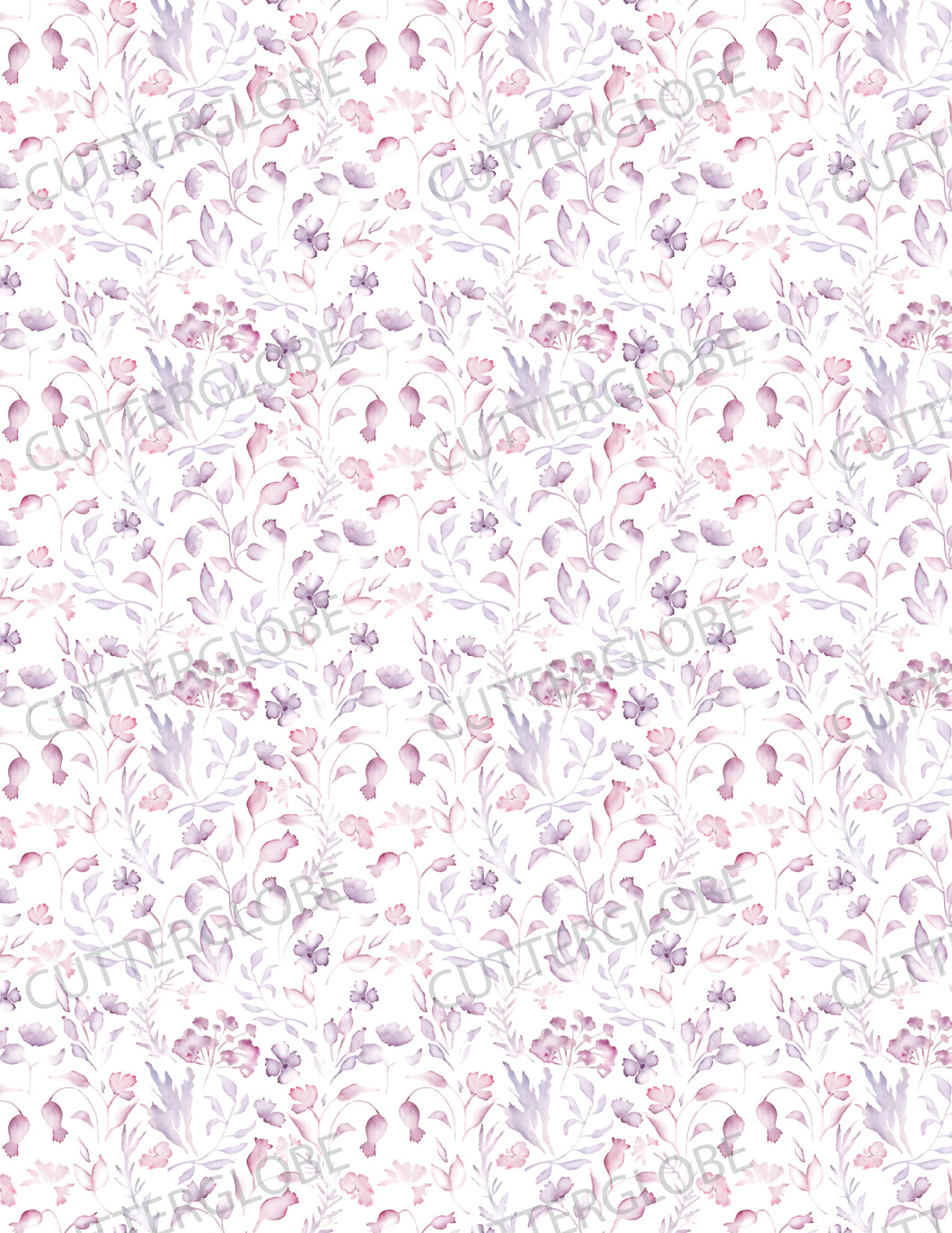 Floral 117 Transfer (Purple Watercolor)