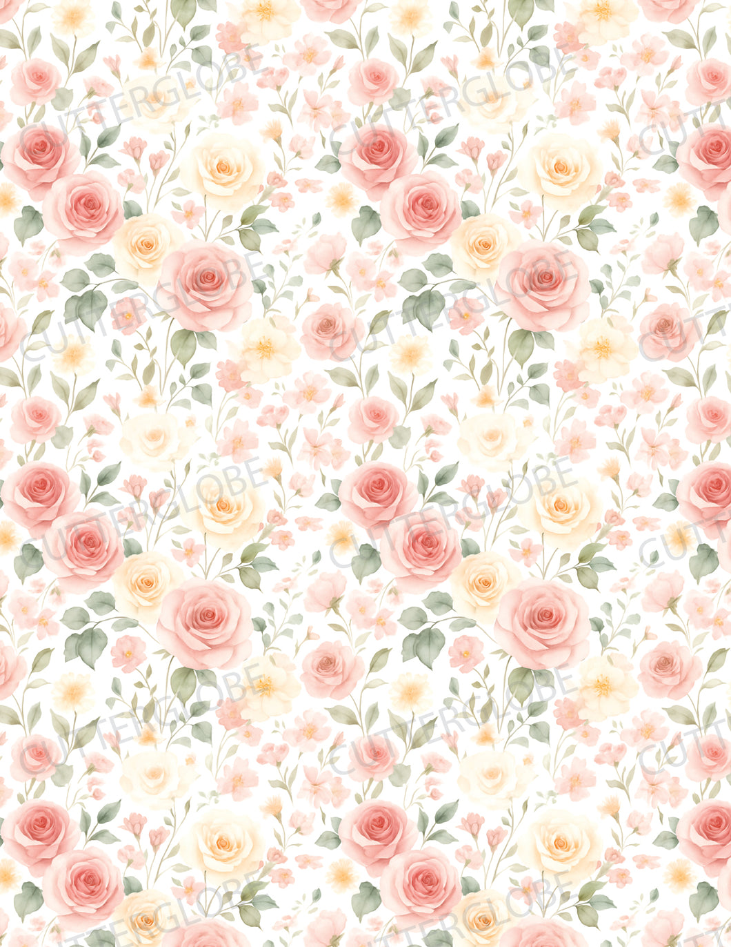 Floral 120 Transfer (Watercolor Roses)