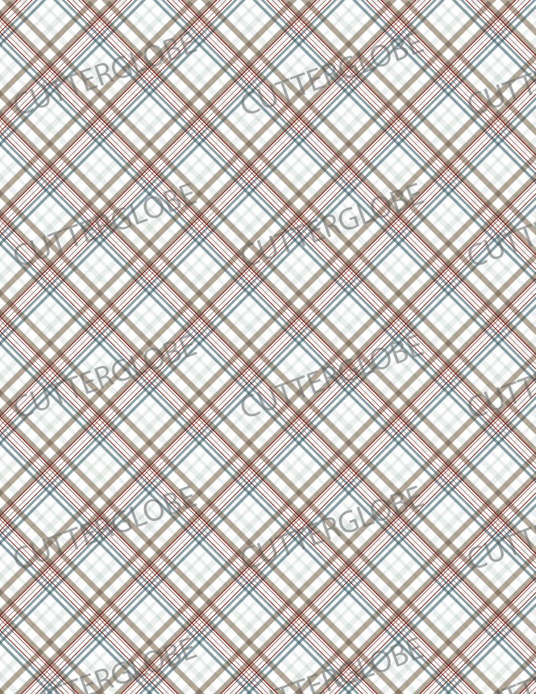 Gingham 003 Transfer (Brown Red Blue)