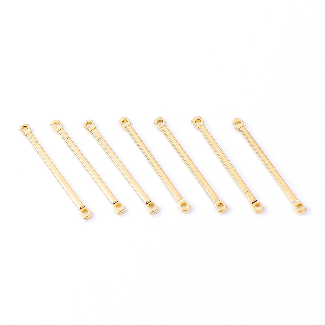Gold Flat Rod Connector (10 pcs)