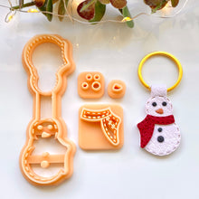 Load image into Gallery viewer, Snowman Stitch Keychain Set

