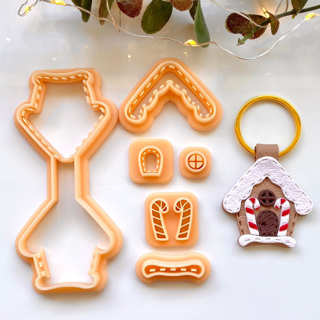 Gingerbread House Stitch Keychain Set