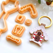 Load image into Gallery viewer, Gingerbread House Stitch Keychain Set
