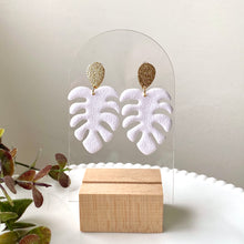 Load image into Gallery viewer, Neutral Monstera Dangles
