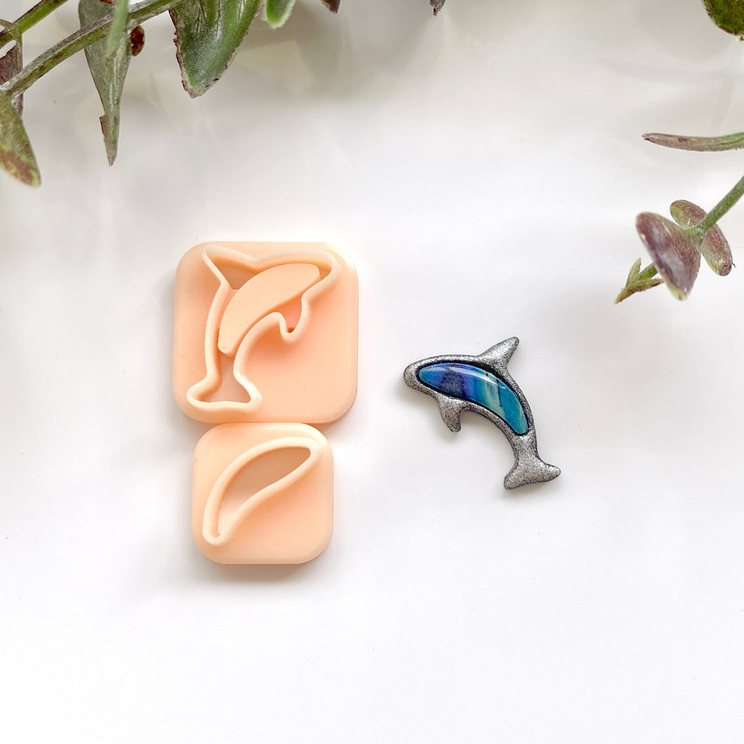 Dolphin Abalone Shell Stud Dupe