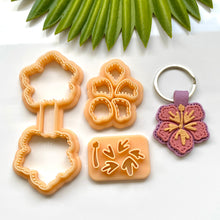 Load image into Gallery viewer, Hibiscus Stitch Keychain Set
