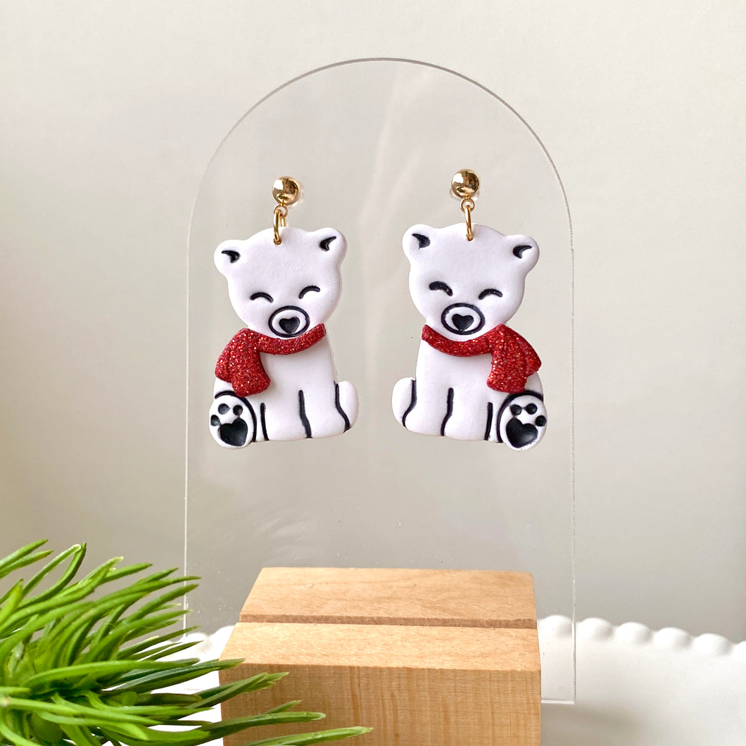 Polar Bear Scarf Dangles