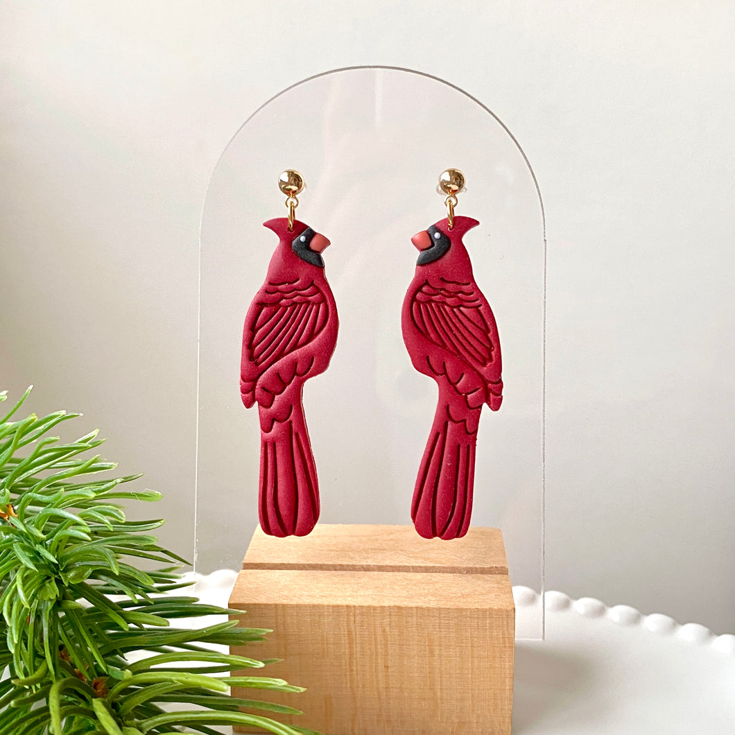Cardinal Bird Dangles