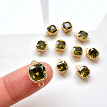 Load image into Gallery viewer, CZ Square Connector (10 pcs)
