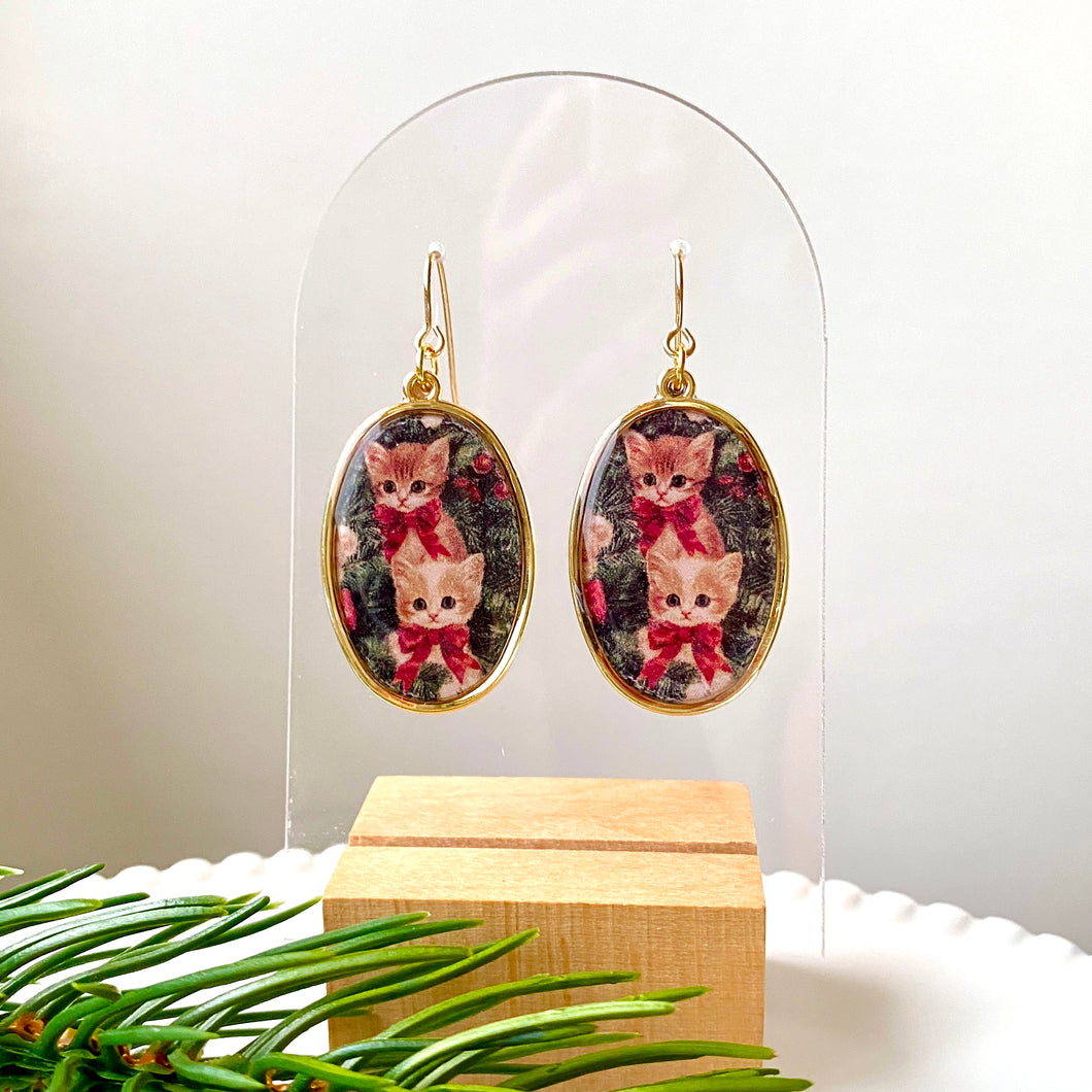 Christmas Kittens Dangles