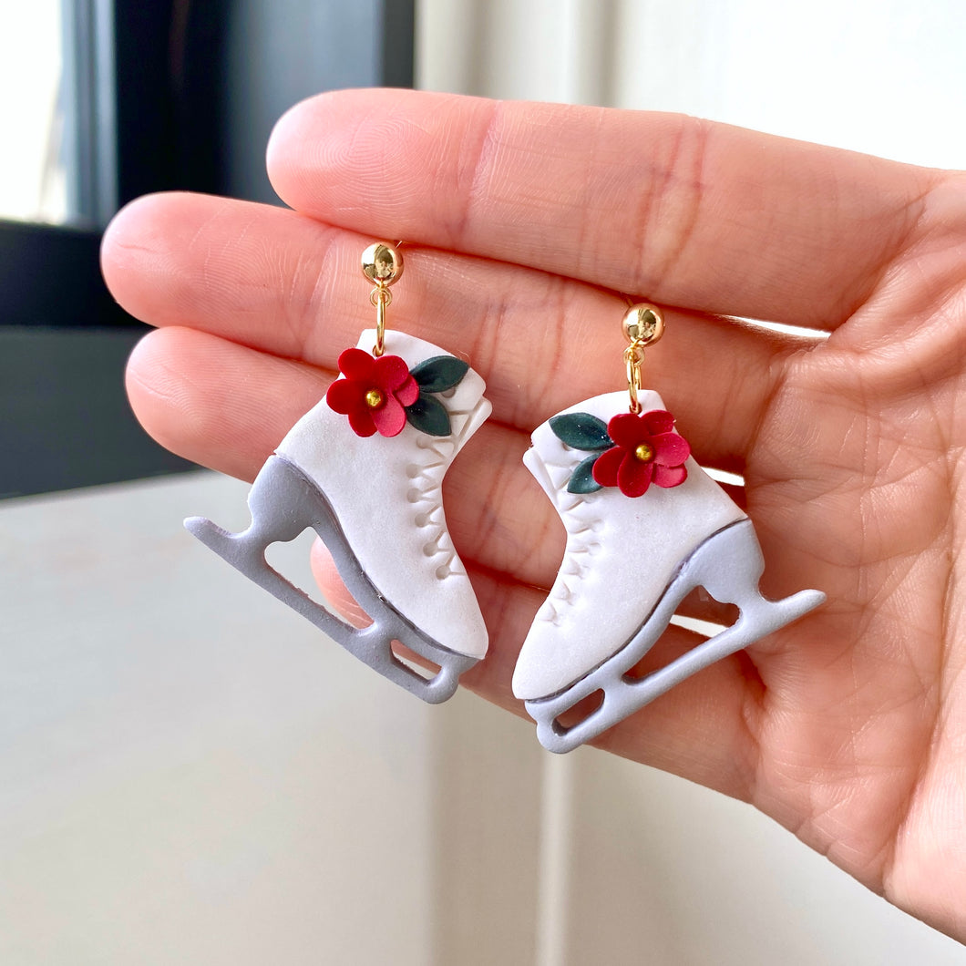 Floral Ice Skates Dangles